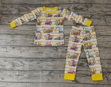 Load image into Gallery viewer, Baby Boys Stripes Constrcution 2pcs Fall Pajamas Clothes Sets