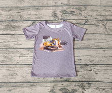 Load image into Gallery viewer, Baby Boys Excavator Grey Top Tee Shirts
