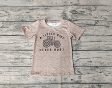 Load image into Gallery viewer, Baby Boys Brown Tractor Short Sleeve Tee Shirts Tops