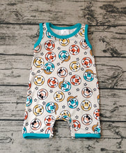 Load image into Gallery viewer, Baby Boys Smile Hats Green Sleeveless Rompers