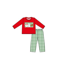 Load image into Gallery viewer, Baby boys Christmas santa milk plaid pants sets