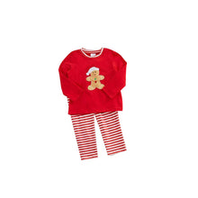 Load image into Gallery viewer, Baby boys Christmas gingerbread red pants sets