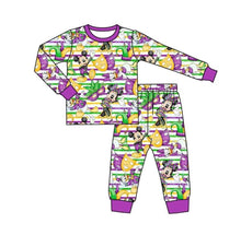 Load image into Gallery viewer, Baby Boys Mardi Gras Cartoon Pajamas clothes sets