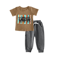 Load image into Gallery viewer, Baby Boys western Cows Tops Pants clothes sets