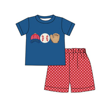 Load image into Gallery viewer, Baby Boys baseball summer shorts sets