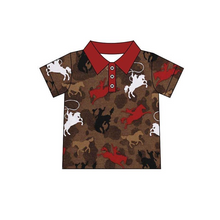 Load image into Gallery viewer, Baby Boys Western riding horse Short Sleeve Pullovers Tee Shirts Tops