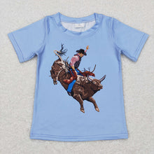 Load image into Gallery viewer, Baby Boys Western Cows Short Sleeve Shirts Tops