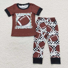 Load image into Gallery viewer, Baby Boys Game Football Brown Pants Clothes Sets
