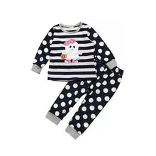 Load image into Gallery viewer, Baby girls halloween ghost pajamas fall clothes sets
