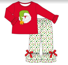Load image into Gallery viewer, Baby girls Santa pajamas pants clothes sets