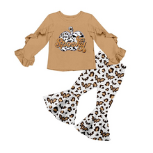 Load image into Gallery viewer, Baby girls fall brown Halloween pumpkin pants sets