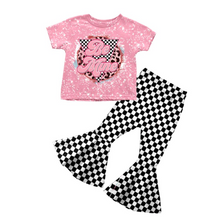 Load image into Gallery viewer, Baby Girls Be mine Valentines bell pants sets