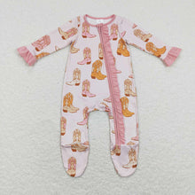 Load image into Gallery viewer, Baby Children Western Boots Pajamas Rompers Sibling Sets