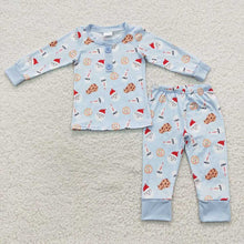 Load image into Gallery viewer, Baby Boys Green Christmas Santa Cookie Pajamas Clothes Sets