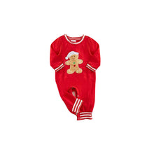 Load image into Gallery viewer, Baby boys Christmas gingerbread red rompers