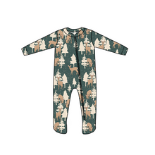 Load image into Gallery viewer, Baby boys Christmas Zip Deer rompers