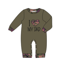 Load image into Gallery viewer, Baby Boys I love dad camo rompers