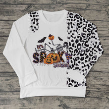 Load image into Gallery viewer, Adult Women Halloween pumpkin leopard spooky season shirts tops
