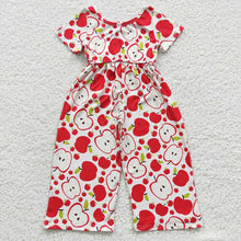 Load image into Gallery viewer, Baby Girls Back To School Apple Jumpsuits