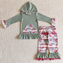 Load image into Gallery viewer, Baby girls hoodie Christmas reindeer pants clothes sets
