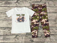 Load image into Gallery viewer, Baby Boys Tractor White Tee Shirt Top Camo Pants Clothes Sets
