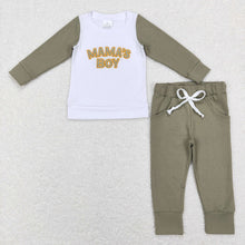 Load image into Gallery viewer, Baby Boys Mama's Boy Top Legging Pants Clothes Sets