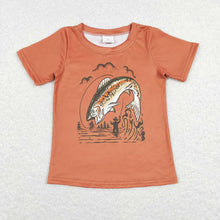 Load image into Gallery viewer, Baby Boys Fishing Short Sleeve Tee Shirts Tops