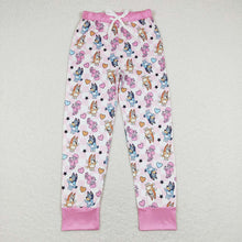 Load image into Gallery viewer, Adult Women Valentines Pink Dogs Hearts Pants Pajamas