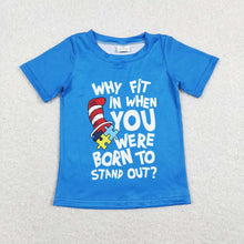 Load image into Gallery viewer, Baby Boys Dr Reading Blue Short Sleeve Tee Shirts Tops