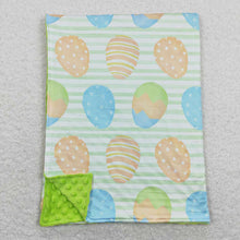 Load image into Gallery viewer, Baby Boys Easter Green Eggs Minky Blankets