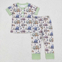 Load image into Gallery viewer, Baby Boys Short Sleeve Construction Tee Shirts Pants Pajamas Clothing Sets