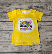 Load image into Gallery viewer, Baby Girls 100 Days Of School Short Sleeve Tee Shirts Tops