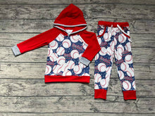 Load image into Gallery viewer, Baby Boys Baseball Long Sleeve Hooded Top Pants Clothes Sets