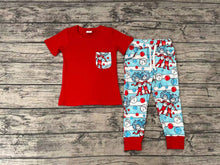 Load image into Gallery viewer, Baby Boys Dr Reading Hats Short Sleeve Top Pants Clothes Sets