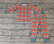 Load image into Gallery viewer, Baby Boys Thanksgiving Shirt Pants Plaid Pajamas Clothes Sets