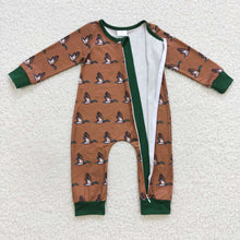 Load image into Gallery viewer, Baby Boys Duck Zip Rompers