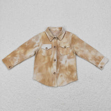 Load image into Gallery viewer, Baby Boys Khaki 2 Corduroy Long Sleeve Buttons Shirts Tops