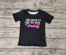 Load image into Gallery viewer, Baby Black Daddy Girl Short Sleeve Tee Shirts