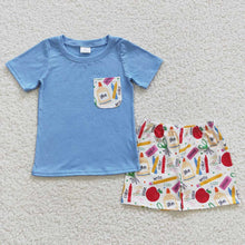 Load image into Gallery viewer, Baby Boys Back To School Shorts Clothes Sets