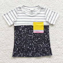 Load image into Gallery viewer, Baby Boys Back To School Pencil Pocket Short Sleeve Shirts Tops
