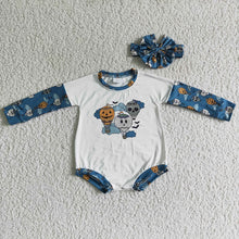 Load image into Gallery viewer, Baby girls Halloween balloon rompers (can choose headband here)