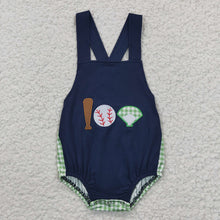Load image into Gallery viewer, Baby Boys Baseball Bubble Rompers