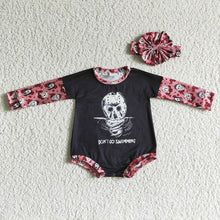 Load image into Gallery viewer, Baby girls Halloween flower rompers (can choose headband here)
