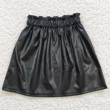 Load image into Gallery viewer, Baby Girls Black Leather Skirts