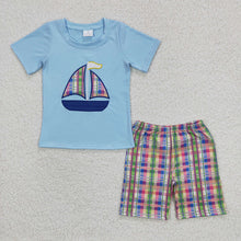 Load image into Gallery viewer, Baby Boys Summer Boats shorts Clothes Sets