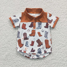 Load image into Gallery viewer, Baby Boys Boots Western Rompers