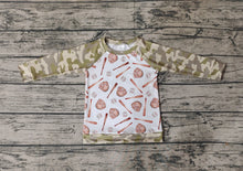 Load image into Gallery viewer, Baby Boys Baseball Long Sleeve Camo Tops Tee Shirts