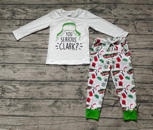 Load image into Gallery viewer, Baby Boys Hats Green Christmas White Top Pajamas Clothes Sets
