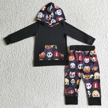 Load image into Gallery viewer, Halloween baby boys hooded fall clothes sets