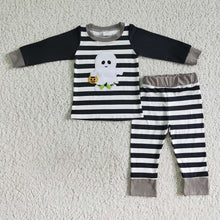 Load image into Gallery viewer, Baby boys ghost stripe pajamas pants clothes sets